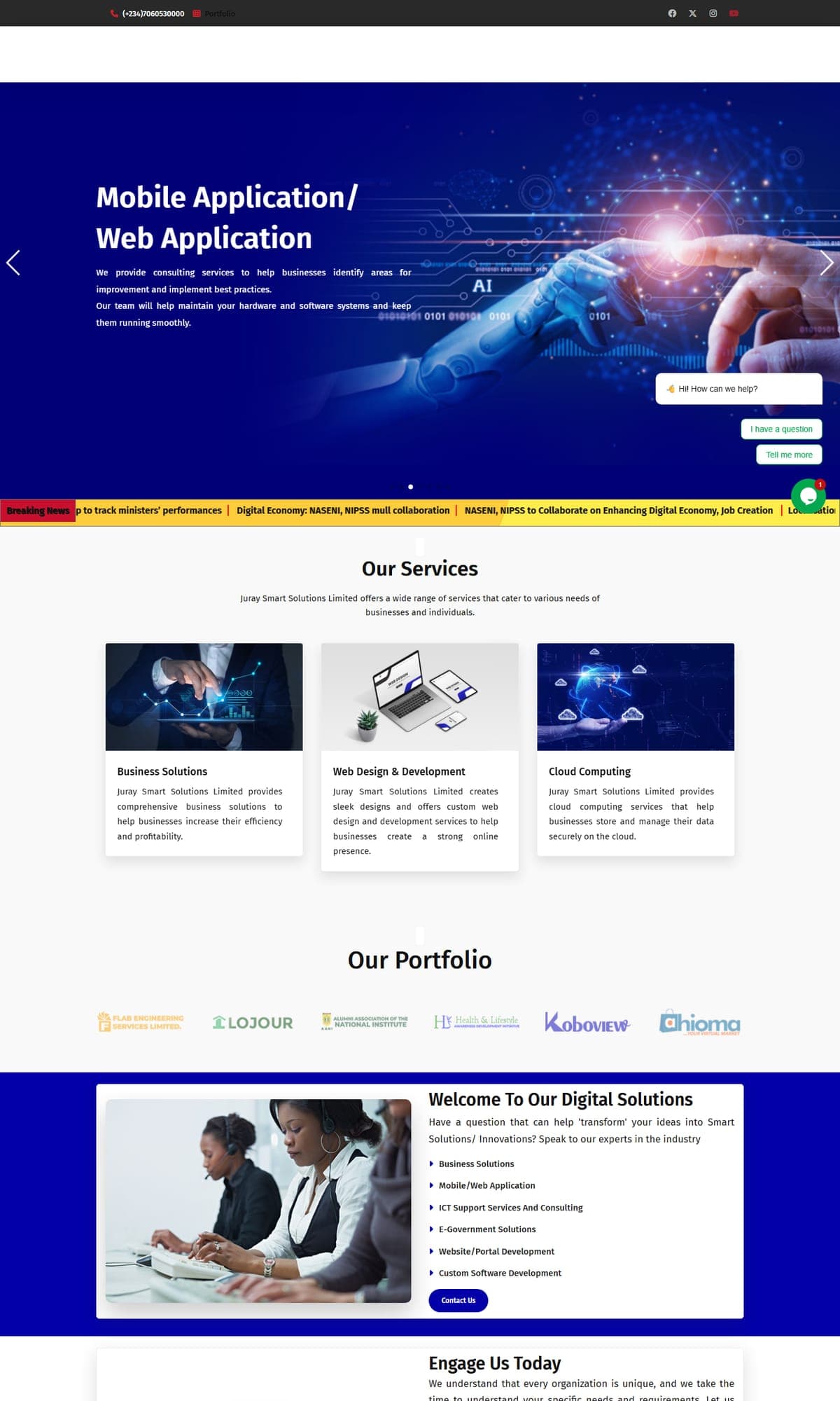 Juray Smart Solutions website