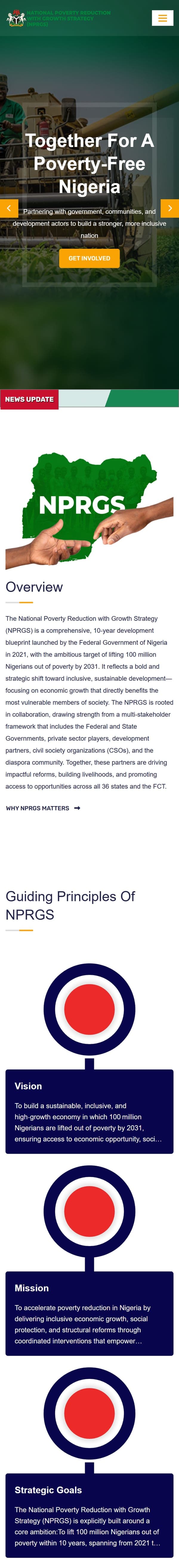 National Poverty Reduction with Growth Strategy on mobile